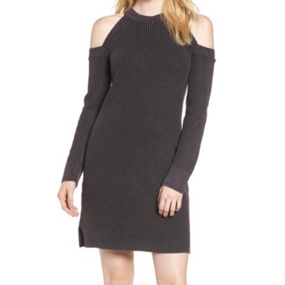 rag & bone Dresses & Skirts - Rag & Bone Jean Dana Cold Shoulder Knit Sweater Dress